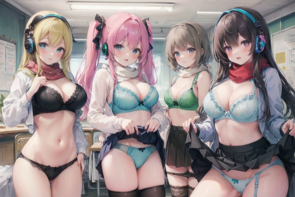 ヘッドホン女子