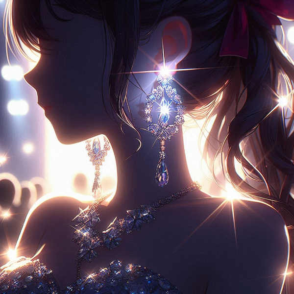 イヤリングの輝き