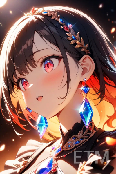 耳飾り以外の装飾も多めになっちゃった