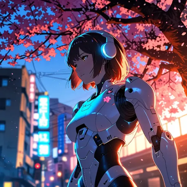 夜桜ｘロボットスーツ　（15枚）