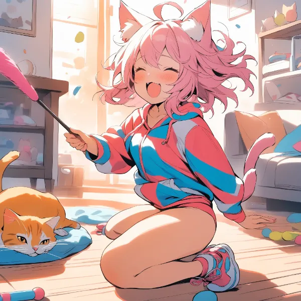 猫遊び