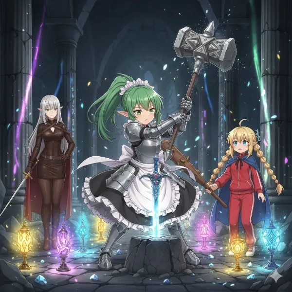 聖剣、ハンマー、そしてメイド