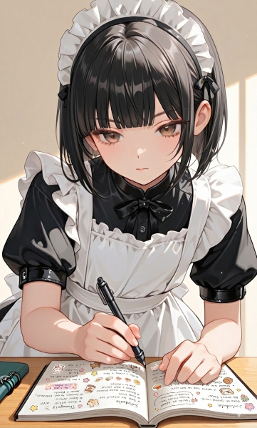 ノートをとる龍くん