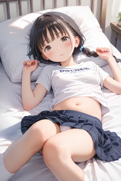 【サンプル】私服〇リJ〇ちゃんたちのチクポチ＆パンチラ（６枚）