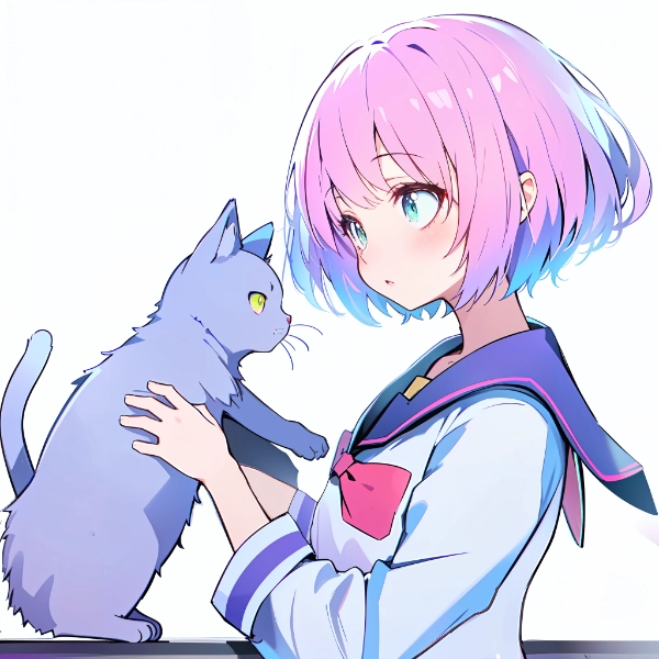 猫と女の子