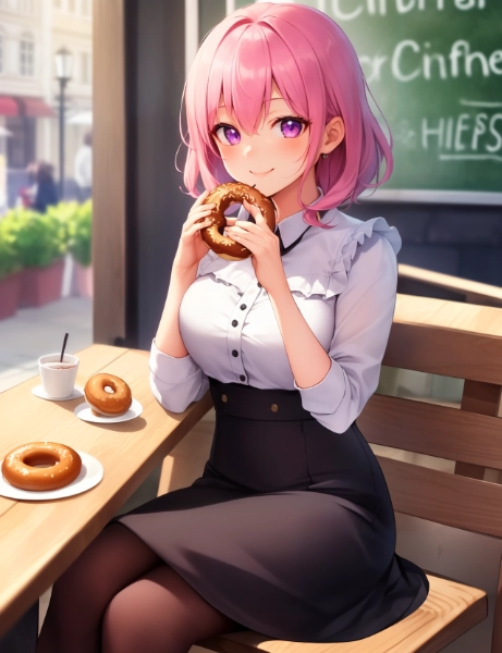 ピンクちゃんおやつタイム