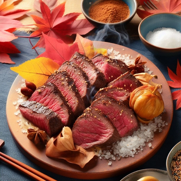 牛肉の塩焼き・秋