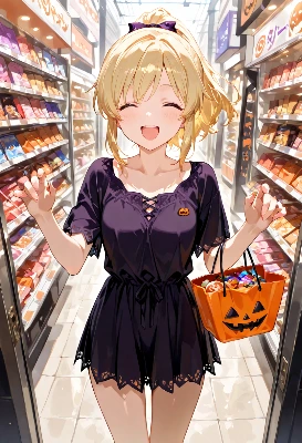 ハロウィンの夜のコンビニお菓子探検