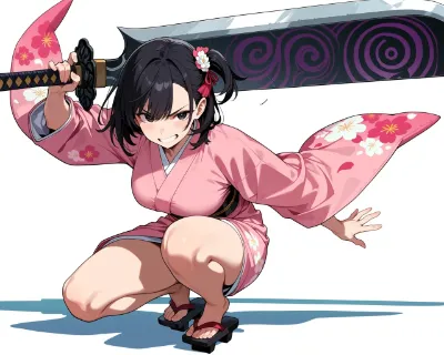 ぐるぐる刃紋刀