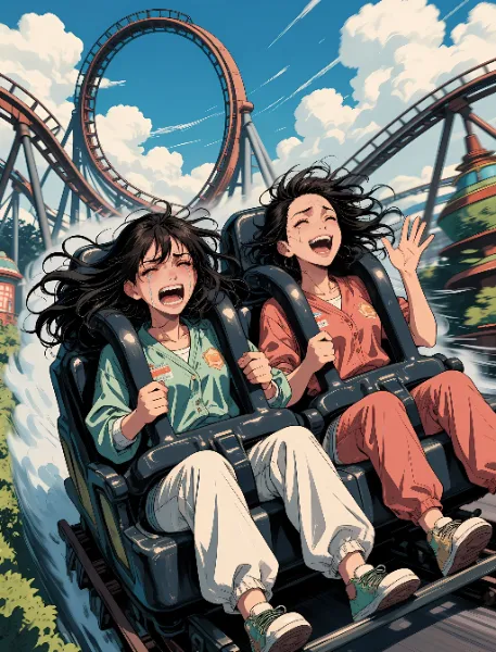 「あと３回乗る〜」「やだ〜!!!」