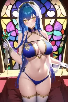 へそ出しチャイナドレスの花嫁です