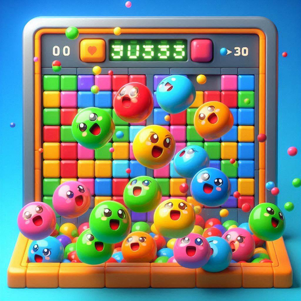 四つ揃えると消えるグミゲーム