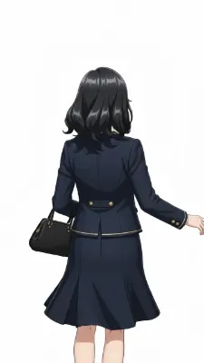 くるっと一回転する女性　動画