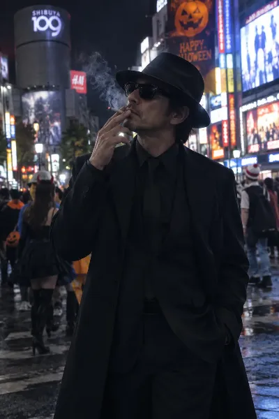 渋谷の闇を吸う影