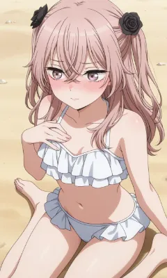水着の紗寿叶ちゃん