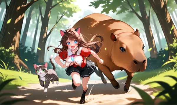 巨大カピパラと温泉