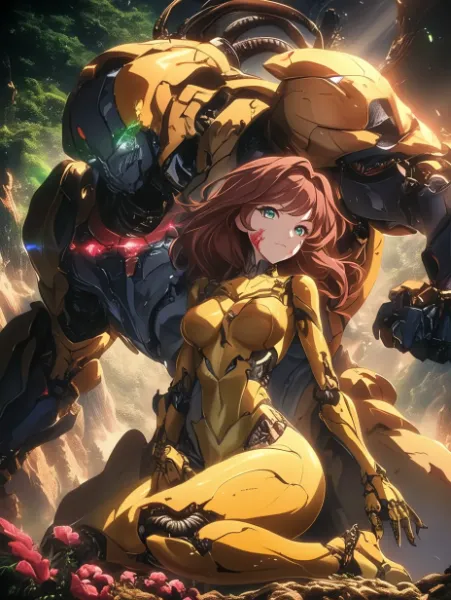 サイボーグ美女と野獣ロボット