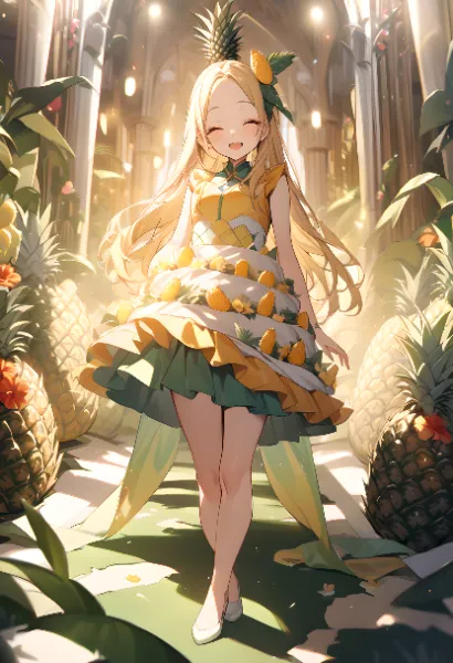 パイナップルドレスも作ってみた