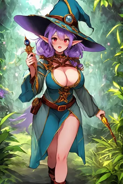 気合で魔法を唱えるエルフさん