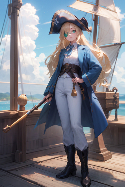 眼帯をしたお嬢さま（じつは海賊の頭）