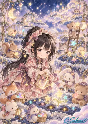 雲畑に咲く星の花