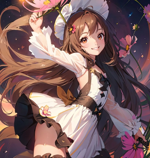 舞うコスモス