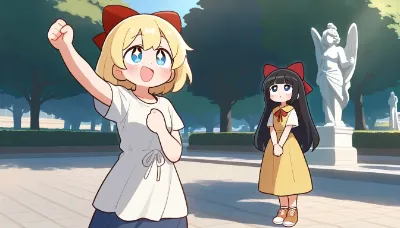 像を見ながら、やるぞのムスメさん