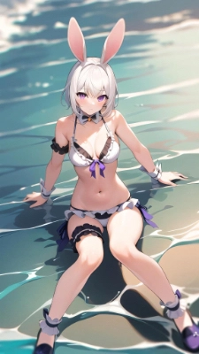 擬人化 うさぎ 水着