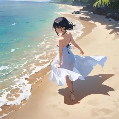 海辺を散歩