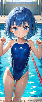 朝のプール