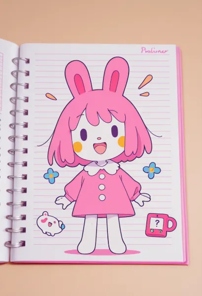 ピンクウサギの不思議なノート冒険