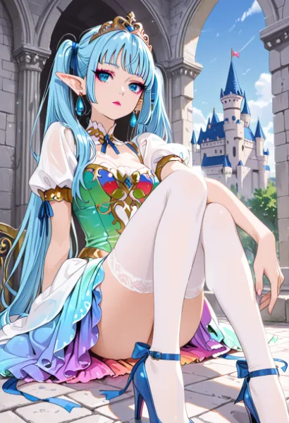 青髪のエルフ姫、城の秘密を囁く