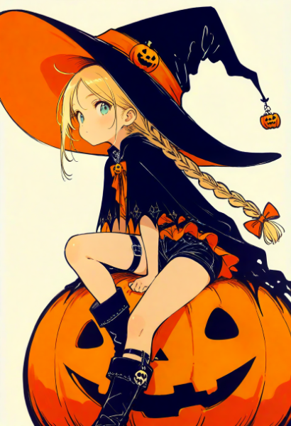 ハロウィンの絵を