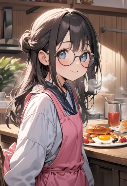 朝ごはんできてますよ