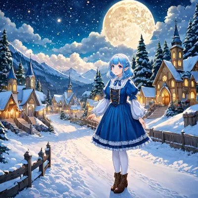 冬の月夜