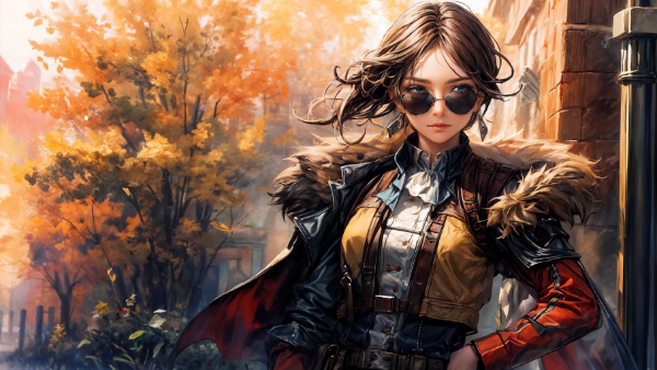 サングラスをかける