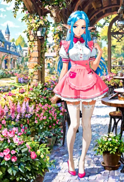 花咲く庭園のエルフメイドの秘密