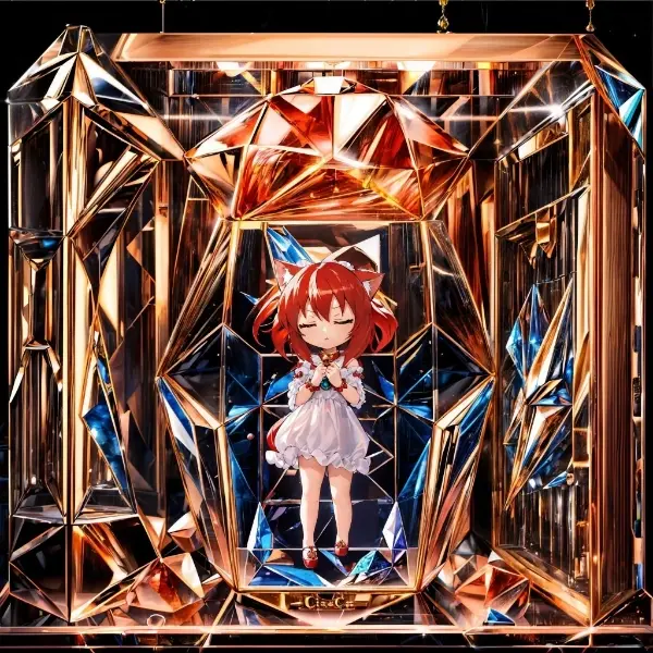 結局、クリスタルに閉じ込められちゃったにゃ～😓