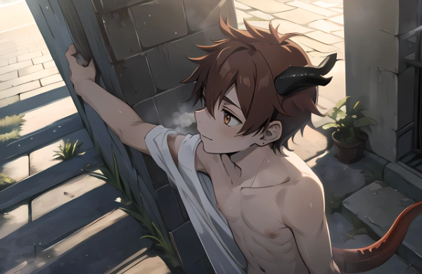 独りの龍の少年