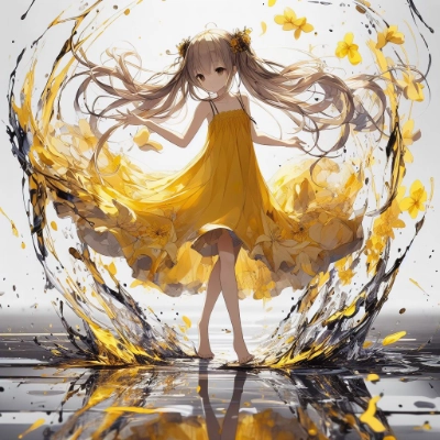 黄色いドレス