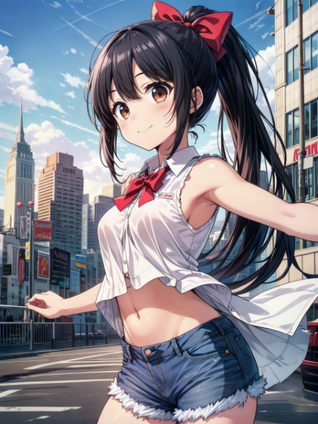 まなちゃんと街