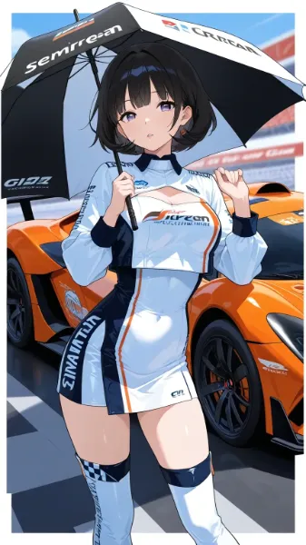 [マクラ]ーレンとレースクイーン