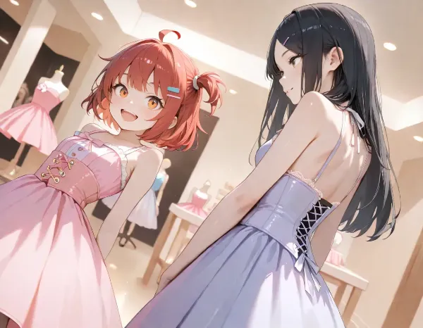 いくらと花音・コルセットドレス