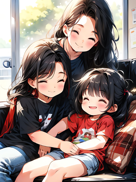 癖っ毛ちゃん親子全員集合