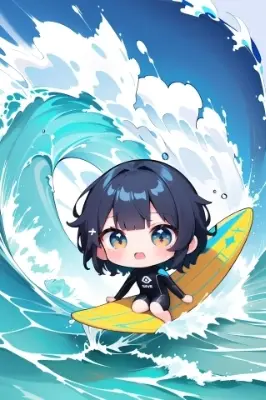 サーフィン少女