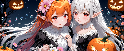 月夜のハロウィンエルフ