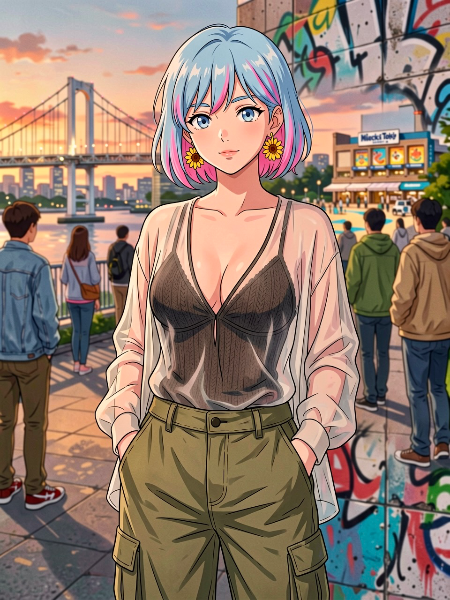 (Odaiba & Rainbow Bridge - 1997)💧 タイムスリップ編💧 雫ちゃん