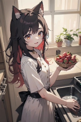 イチゴ買ってきたよ。食べる？