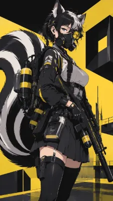 スカンクモチーフの科学部隊