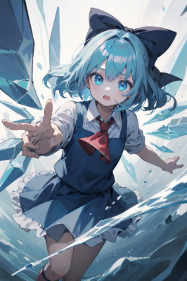 魔法？を出すチルノちゃん